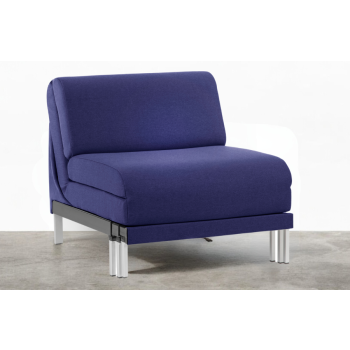 Fauteuil convertible lit Likoolis 1 Place BOSS 70 cm SMALL  sans accoudoirs tissu bleu